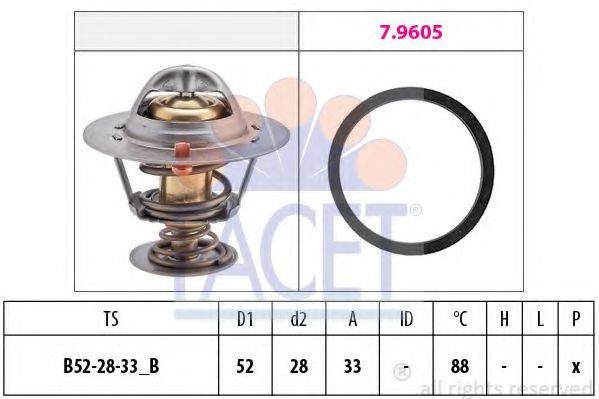 FACET 78412 Термостат, охлаждающая жидкость