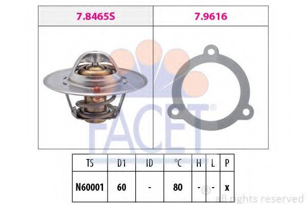 FACET 78465 Термостат, охлаждающая жидкость