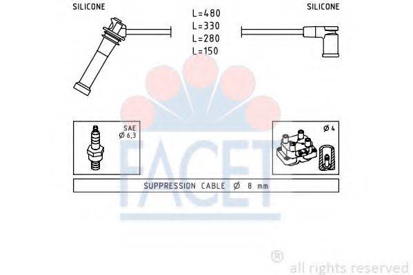 FACET 47245 Комплект проводов зажигания