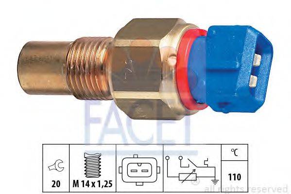 FACET 73521 Датчик, температура охлаждающей жидкости