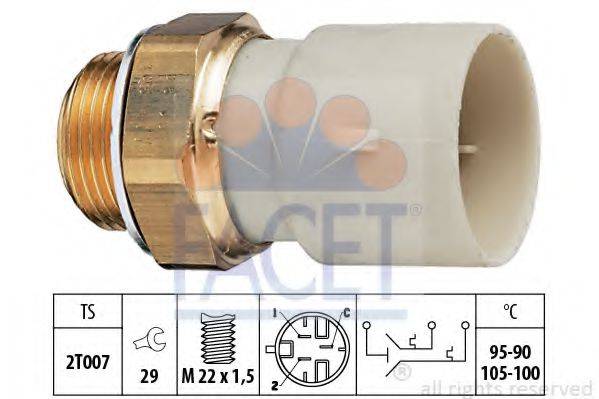 FACET 75688 Термовыключатель, вентилятор радиатора