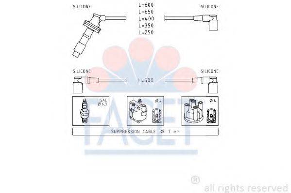 FACET 47064 Комплект проводов зажигания