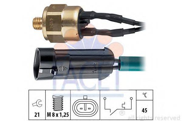 FACET 74124 термовыключатель, сигнальная лампа охлаждающей жидкости