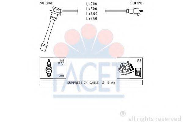 FACET 49792 Комплект проводов зажигания