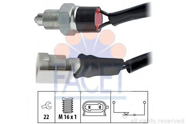 FACET 76106 Выключатель, фара заднего хода