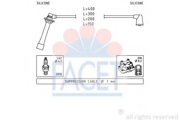 FACET 49745 Комплект проводов зажигания