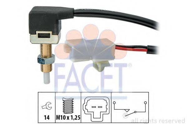 FACET 71302 Выключатель, привод сцепления (Tempomat)
