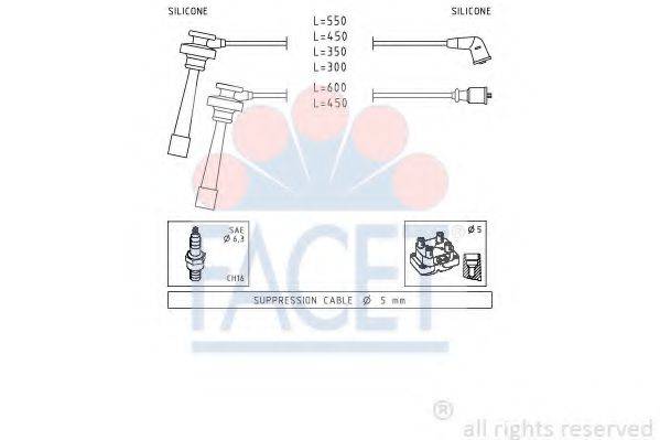 FACET 49344 Комплект проводов зажигания