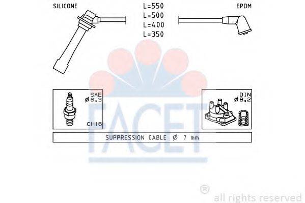 FACET 49231 Комплект проводов зажигания