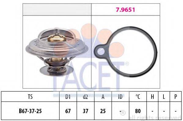 FACET 78613 Термостат, охлаждающая жидкость