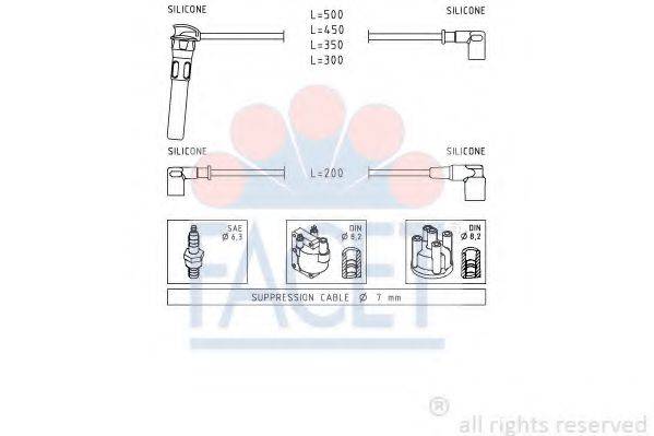 FACET 49900 Комплект проводов зажигания