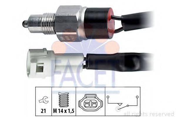 FACET 76119 Выключатель, фара заднего хода