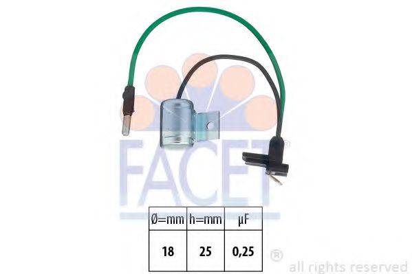 FACET 00627 Конденсатор, система зажигания