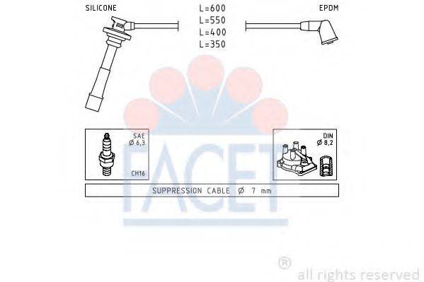 FACET 49432 Комплект проводов зажигания