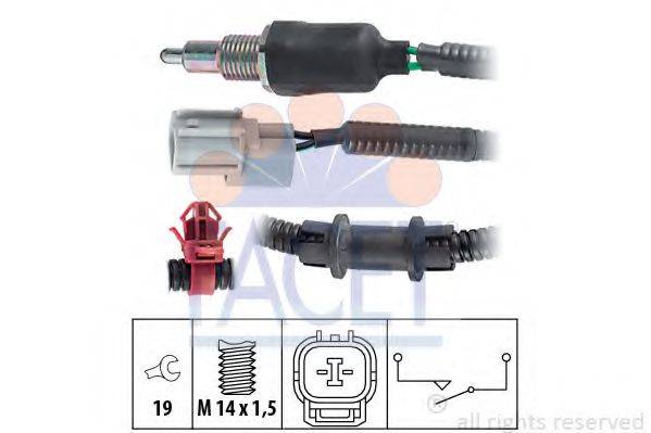 FACET 76175 Выключатель, фара заднего хода