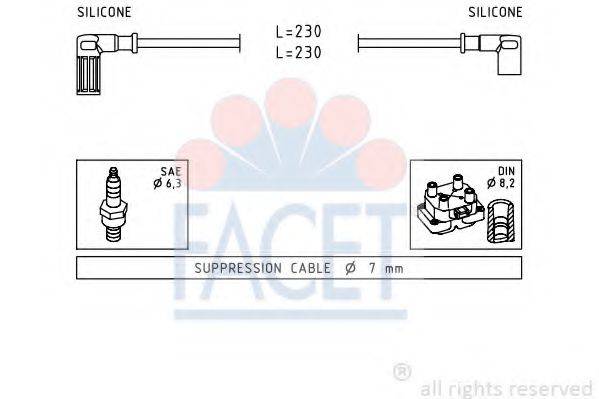 FACET 48614 Комплект проводов зажигания