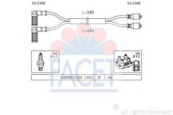 FACET 48351 Комплект проводов зажигания