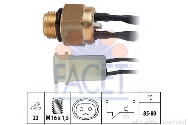 FACET 75217 Термовыключатель, вентилятор радиатора