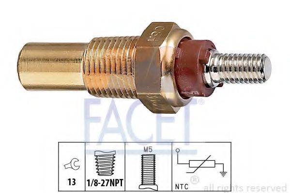 FACET 73180 Датчик, температура охлаждающей жидкости