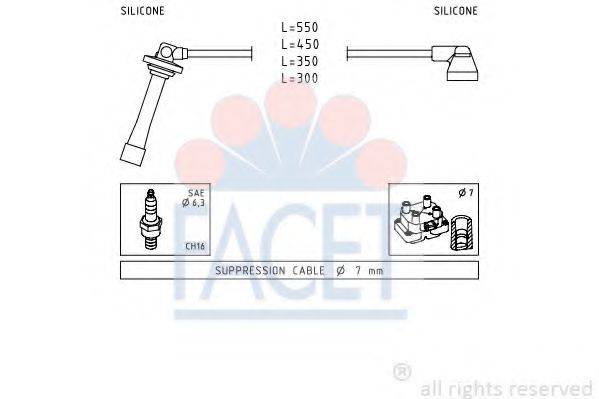 FACET 49739 Комплект проводов зажигания