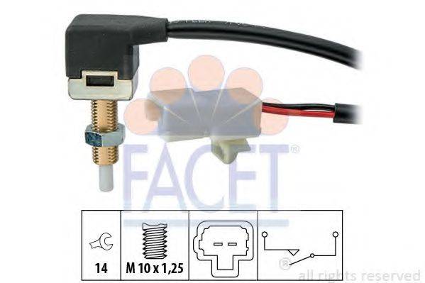 FACET 71289 Выключатель, привод сцепления (Tempomat)