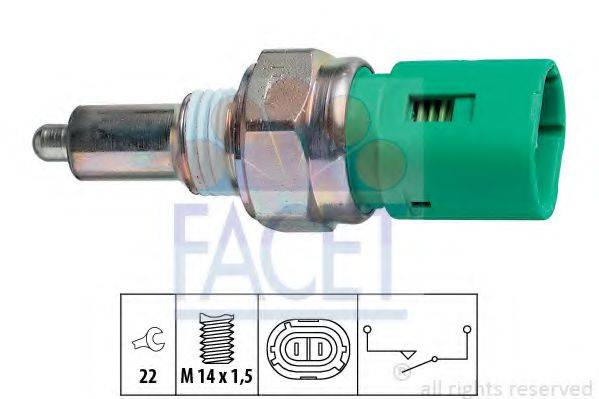 FACET 76096 Выключатель, фара заднего хода