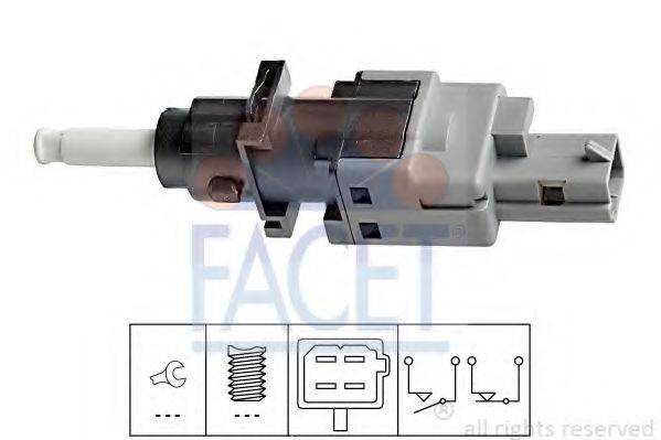 FACET 71196 Выключатель, привод сцепления (Tempomat)