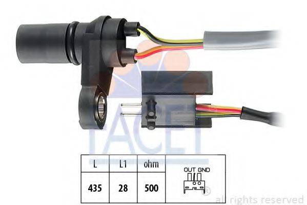 FACET 90393 Датчик частоты вращения, автоматическая коробка передач