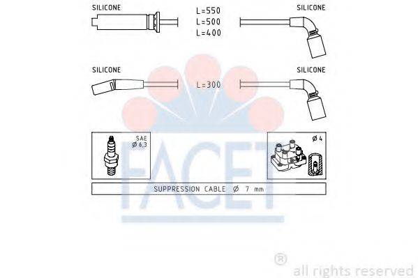 FACET 49731 Комплект проводов зажигания