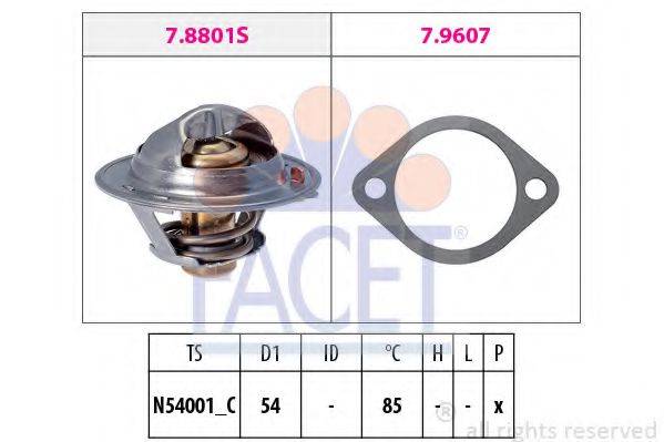 FACET 78801 Термостат, охлаждающая жидкость