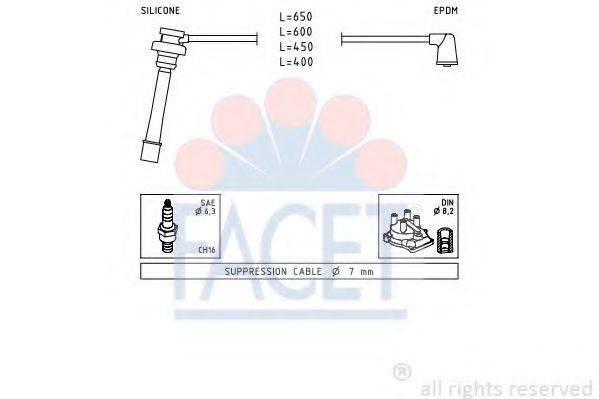 FACET 49278 Комплект проводов зажигания
