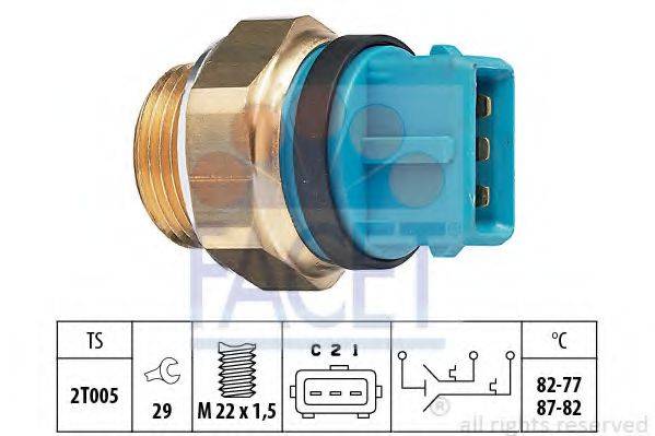 FACET 75630 Термовыключатель, вентилятор радиатора
