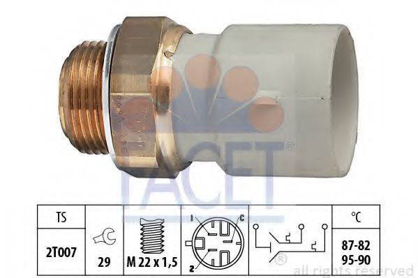 FACET 75645 Термовыключатель, вентилятор радиатора