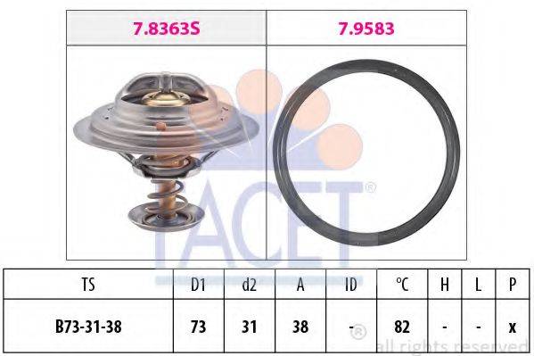 FACET 78363 Термостат, охлаждающая жидкость