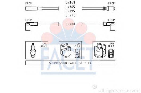FACET 49103 Комплект проводов зажигания