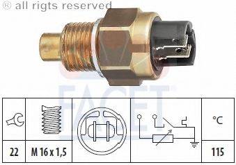 FACET 73543 Датчик, температура охлаждающей жидкости