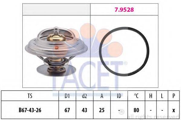 FACET 78333 Термостат, охлаждающая жидкость