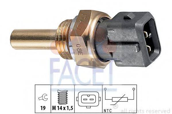 FACET 73176 Датчик, температура охлаждающей жидкости