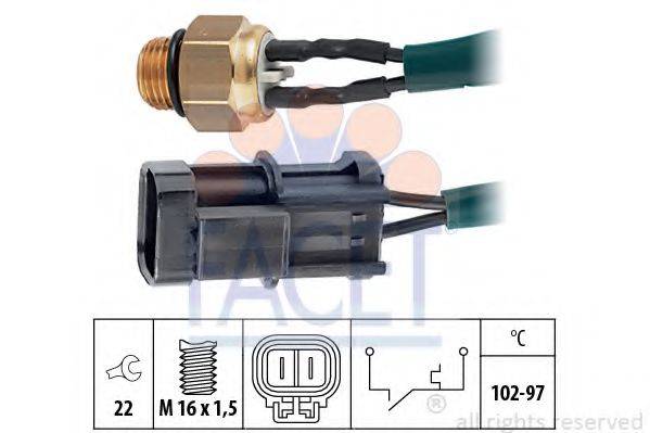 FACET 75066 Термовыключатель, вентилятор радиатора
