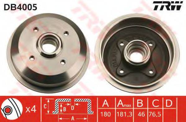 TRW DB4005 Тормозной барабан
