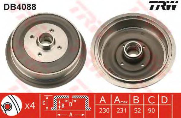 TRW DB4088 Тормозной барабан