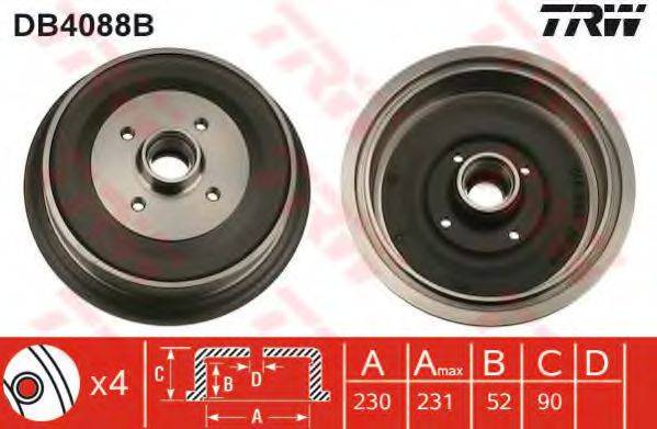 TRW DB4088B Тормозной барабан