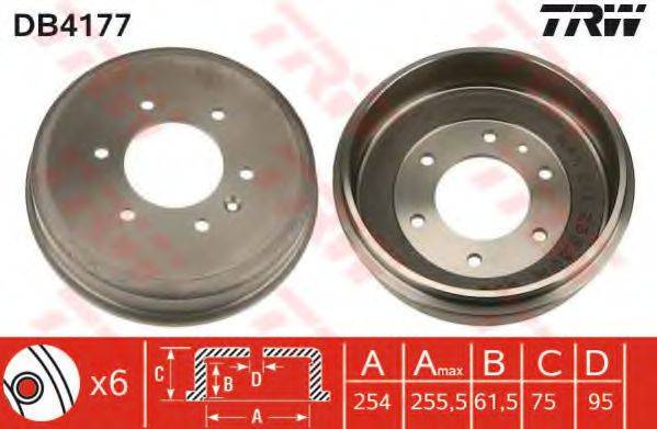 TRW DB4177 Тормозной барабан