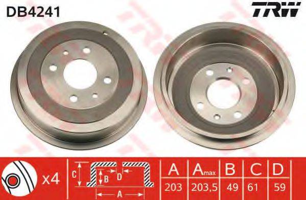TRW DB4241 Тормозной барабан