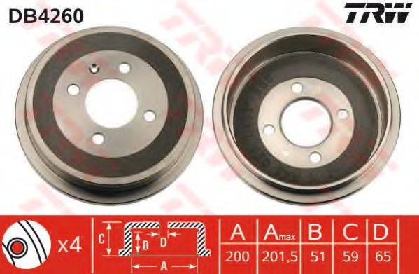 TRW DB4260 Тормозной барабан