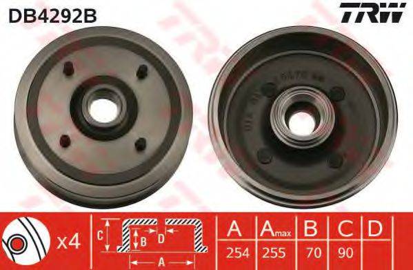 TRW DB4292B Тормозной барабан