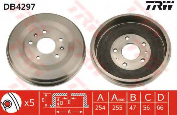 TRW DB4297 Тормозной барабан