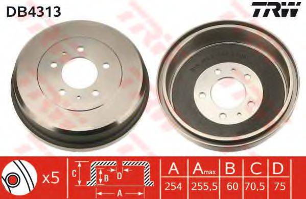 TRW DB4313 Тормозной барабан