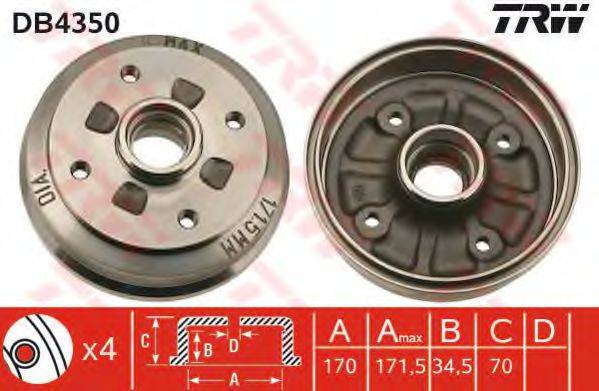 TRW DB4350 Тормозной барабан