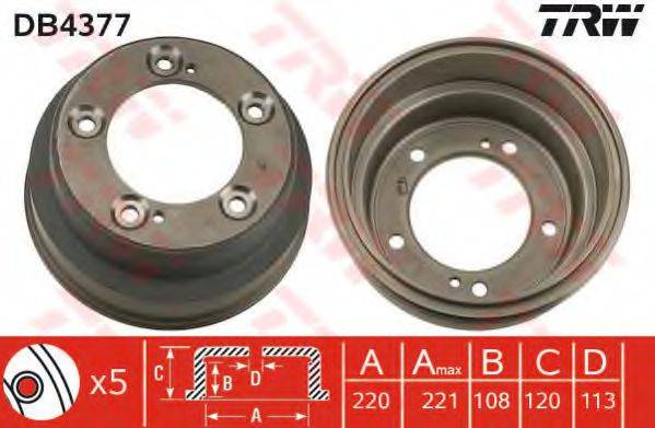 TRW DB4377 Тормозной барабан